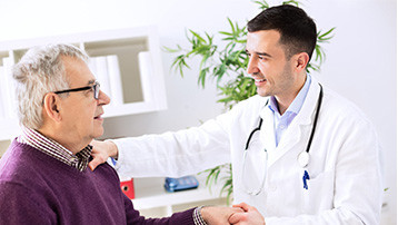 male doctor with patient