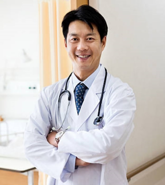 Smiling male doctor