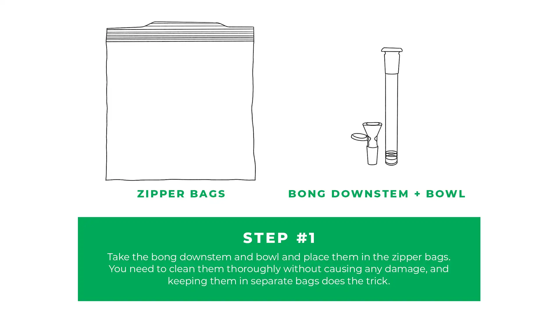 Step 1 of How to Clean a Bong