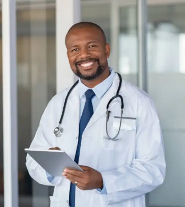Smiling male doctor