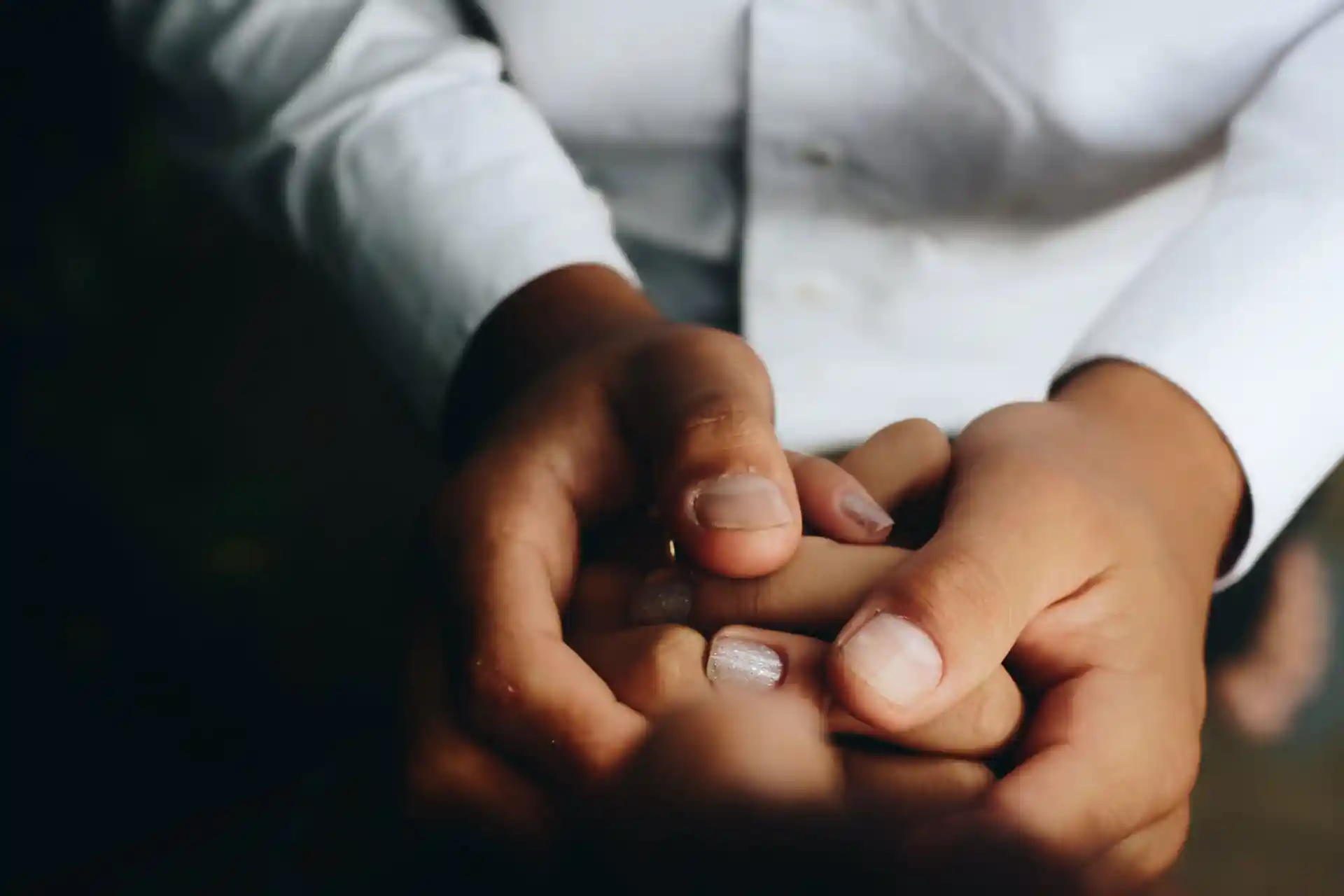 holding hands close up