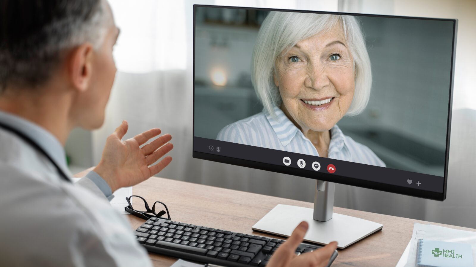 An MMJ Health doctor talking to a Boynton Beach patient in an online consultation.